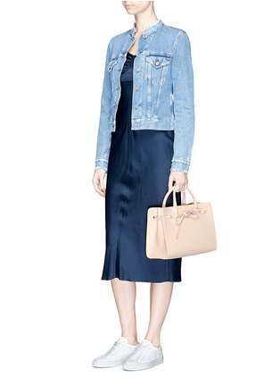 Front View - Click To Enlarge - MANSUR GAVRIEL - 'Mini Sun' leather drawstring tote