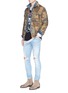 Figure View - Click To Enlarge - AMIRI - Camouflage print stud distressed field jacket