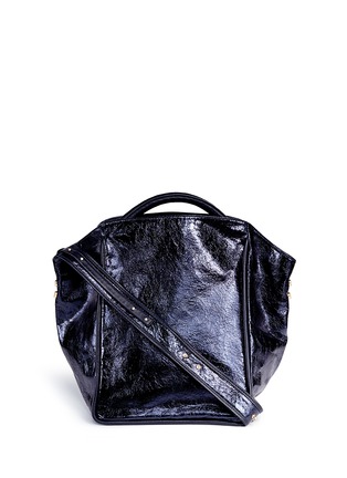 Main View - Click To Enlarge - A-ESQUE - 'Basket 02' metallic leather tote