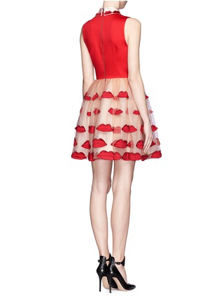 Back View - Click To Enlarge - ALICE & OLIVIA - Pout lip collared puff dress