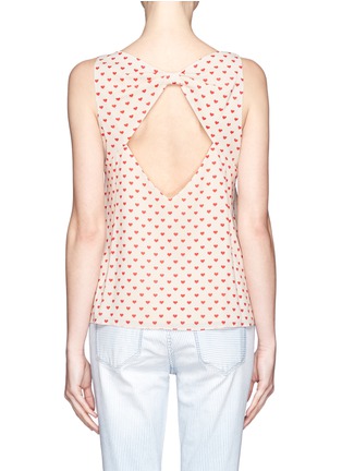 Back View - Click To Enlarge - ALICE & OLIVIA - Trina heart print silk-blend sleeveless blouse