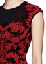 Detail View - Click To Enlarge - RVN - Flame lace jacquard knit skater dress