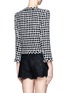 Back View - Click To Enlarge - ALICE & OLIVIA - Kidman open front checked tweed jacket