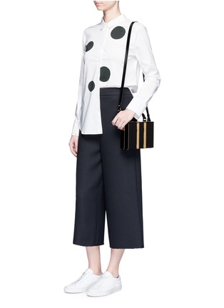 Figure View - Click To Enlarge - SOPHIE HULME - 'Albany' mini leather suitcase crossbody bag