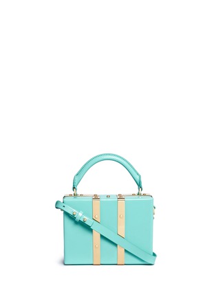 Main View - Click To Enlarge - SOPHIE HULME - 'Albany' mini leather suitcase crossbody bag