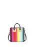 Detail View - Click To Enlarge - SOPHIE HULME - 'Albion Square' rainbow stripe leather tote