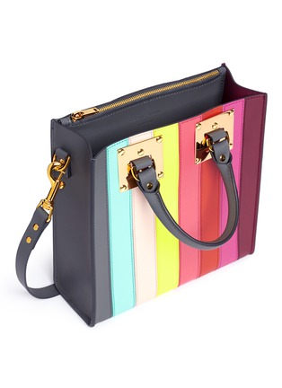  - SOPHIE HULME - 'Albion Square' rainbow stripe leather tote