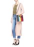 Figure View - Click To Enlarge - SOPHIE HULME - 'Albion Square' rainbow stripe leather tote