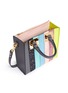  - SOPHIE HULME - 'Albion Square' mini glitter rainbow stripe leather box tote