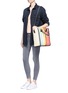 Front View - Click To Enlarge - SOPHIE HULME - 'Cromwell Mini' rainbow stripe canvas tote