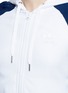 Detail View - Click To Enlarge - ADIDAS - 'Girlie' 3-Stripe colourblock drawstring zip hoodie