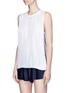Front View - Click To Enlarge - ADIDAS - 3-Stripes pleated tank top