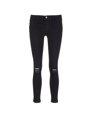 Main View - Click To Enlarge - FRAME - Le Skinny de Jeanne' ripped stretch jeans