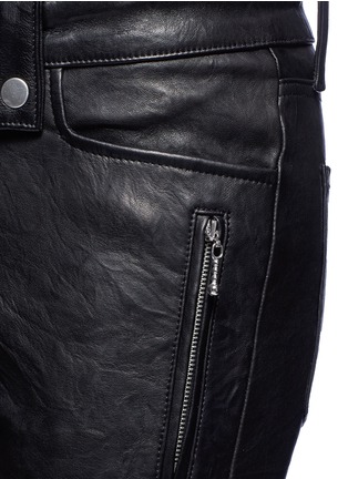 Detail View - Click To Enlarge - FRAME - 'Moto' lambskin leather pants