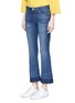 Front View - Click To Enlarge - FRAME - 'Le Crop Mini Boot' letout cuff jeans