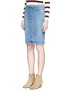 Front View - Click To Enlarge - FRAME - 'Le Pencil' button denim skirt