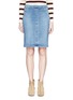 Main View - Click To Enlarge - FRAME - 'Le Pencil' button denim skirt
