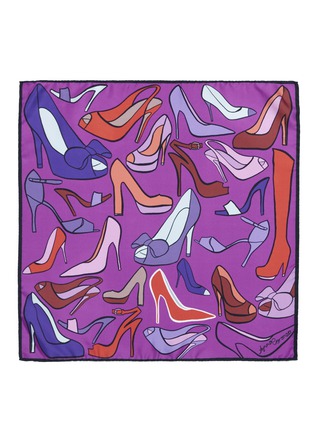 Main View - Click To Enlarge - ANNA CORONEO - High heel print silk twill scarf