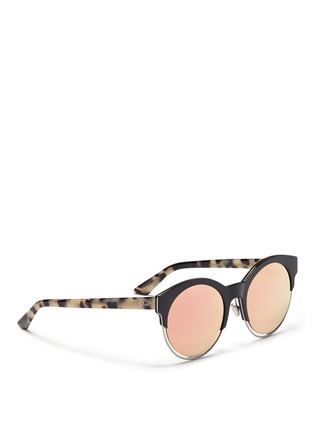 Figure View - Click To Enlarge - DIOR - Dior Sideral 1' metallic rim acetate sunglasses