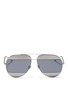 Main View - Click To Enlarge - DIOR - 'Dior Split 1' inset metal aviator sunglasses
