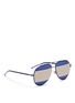 Figure View - Click To Enlarge - DIOR - 'Dior Split 1' inset metal aviator mirror sunglasses