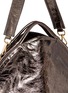  - A-ESQUE - 'Petal Pure' split handle metallic leather bag