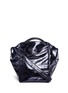 Main View - Click To Enlarge - A-ESQUE - 'Basket' metallic leather shoulder bag
