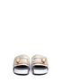 Front View - Click To Enlarge - STELLA LUNA - Turnlock buckle leather platform slide sandals