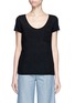 Main View - Click To Enlarge - CRUSH COLLECTION - Cashmere short sleeve pocket sweater
