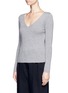 Front View - Click To Enlarge - CRUSH COLLECTION - Double face knit cashmere sweater