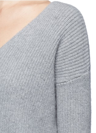 Detail View - Click To Enlarge - CRUSH COLLECTION - x Du Juan cashmere rib knit long sweater