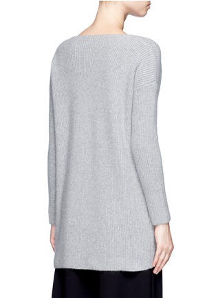 Back View - Click To Enlarge - CRUSH COLLECTION - x Du Juan cashmere rib knit long sweater