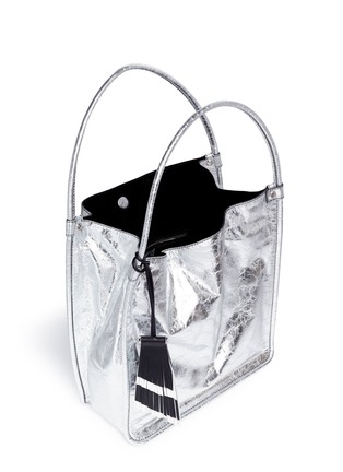 Detail View - Click To Enlarge - PROENZA SCHOULER - Medium metallic crinkled leather tote