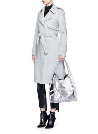 Figure View - Click To Enlarge - PROENZA SCHOULER - Medium metallic crinkled leather tote