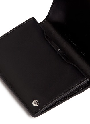 Detail View - Click To Enlarge - ALEXANDER WANG - 'E-W' artwork print leather card holder