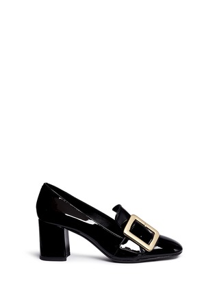Main View - Click To Enlarge - FABIO RUSCONI - 'Vernice' buckle patent leather loafer pumps
