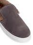 Detail View - Click To Enlarge - FABIO RUSCONI - 'Softy Antracite' fur shearling suede skate slides