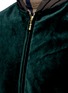 Detail View - Click To Enlarge - KOLOR - Tech fabric underlay velvet bomber jacket