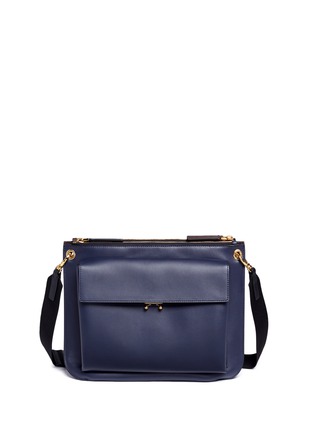 Main View - Click To Enlarge - MARNI - 'Bandoleer' detachable pouch leather shoulder bag