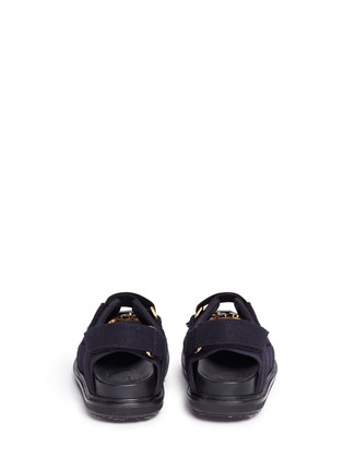 Back View - Click To Enlarge - MARNI - 'Fussbett' jewelled felt sandals