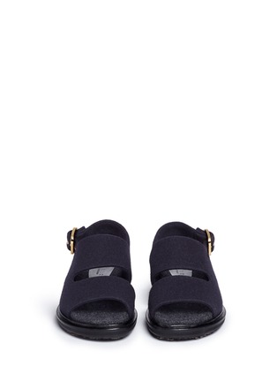 Front View - Click To Enlarge - MARNI - 'Fussett' felt slingback sandals