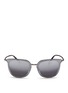 Main View - Click To Enlarge - OLIVER PEOPLES - 'Annetta' acetate temple metal square sunglasses