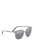 Figure View - Click To Enlarge - OLIVER PEOPLES - 'Annetta' acetate temple metal square sunglasses