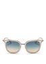Main View - Click To Enlarge - OLIVER PEOPLES - 'Anetta' acetate temple metal square sunglasses