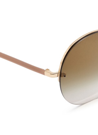 Detail View - Click To Enlarge - OLIVER PEOPLES - 'Jorie' rimless oversize round sunglasses