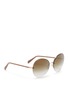 Figure View - Click To Enlarge - OLIVER PEOPLES - 'Jorie' rimless oversize round sunglasses