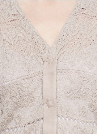 Detail View - Click To Enlarge - LANVIN - V-neck lace knit cardigan