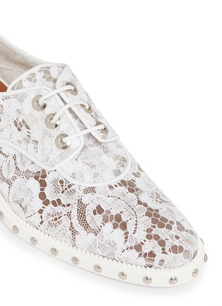 Detail View - Click To Enlarge - GIVENCHY - Guipure lace Derbies