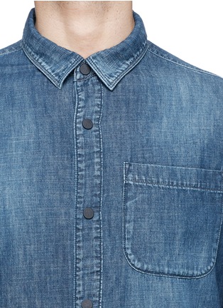 Detail View - Click To Enlarge - WHITE MOUNTAINEERING - Patch pocket cotton denim shirt