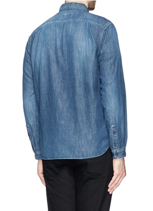 Back View - Click To Enlarge - WHITE MOUNTAINEERING - Patch pocket cotton denim shirt